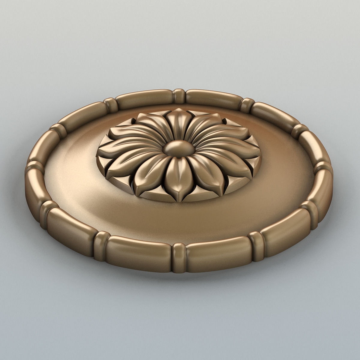 Round rosette 001 3D model_3