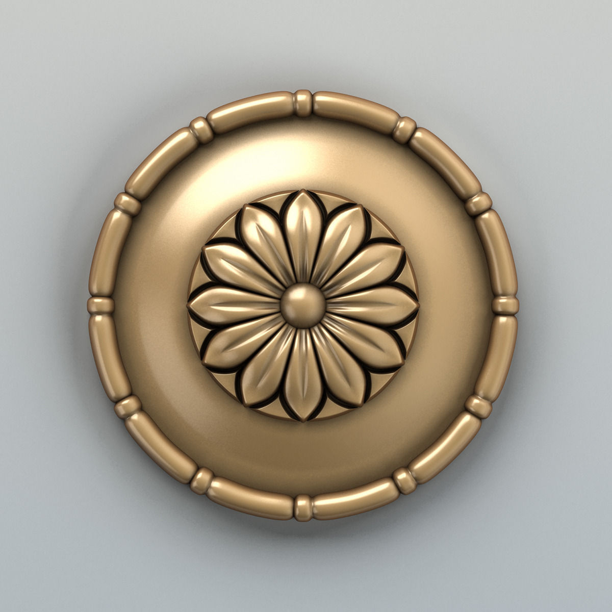 Round rosette 001 3D model_1