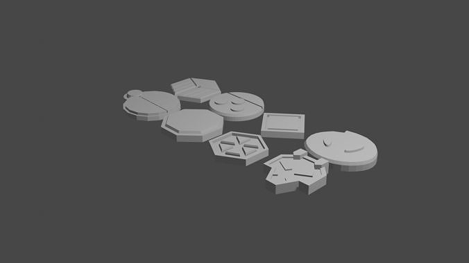 pokemon johto badges set Free 3D print model