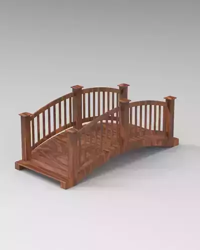 3D Wooden Bridge model