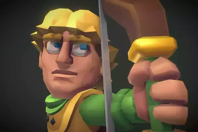 DnD Ranger - Proto Series Low-poly 3D model