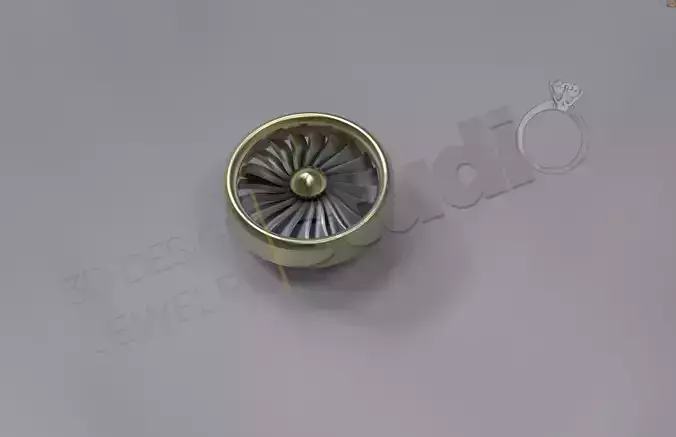 Cufflinks jewelry Aeroplanes Turbine design 3D print model