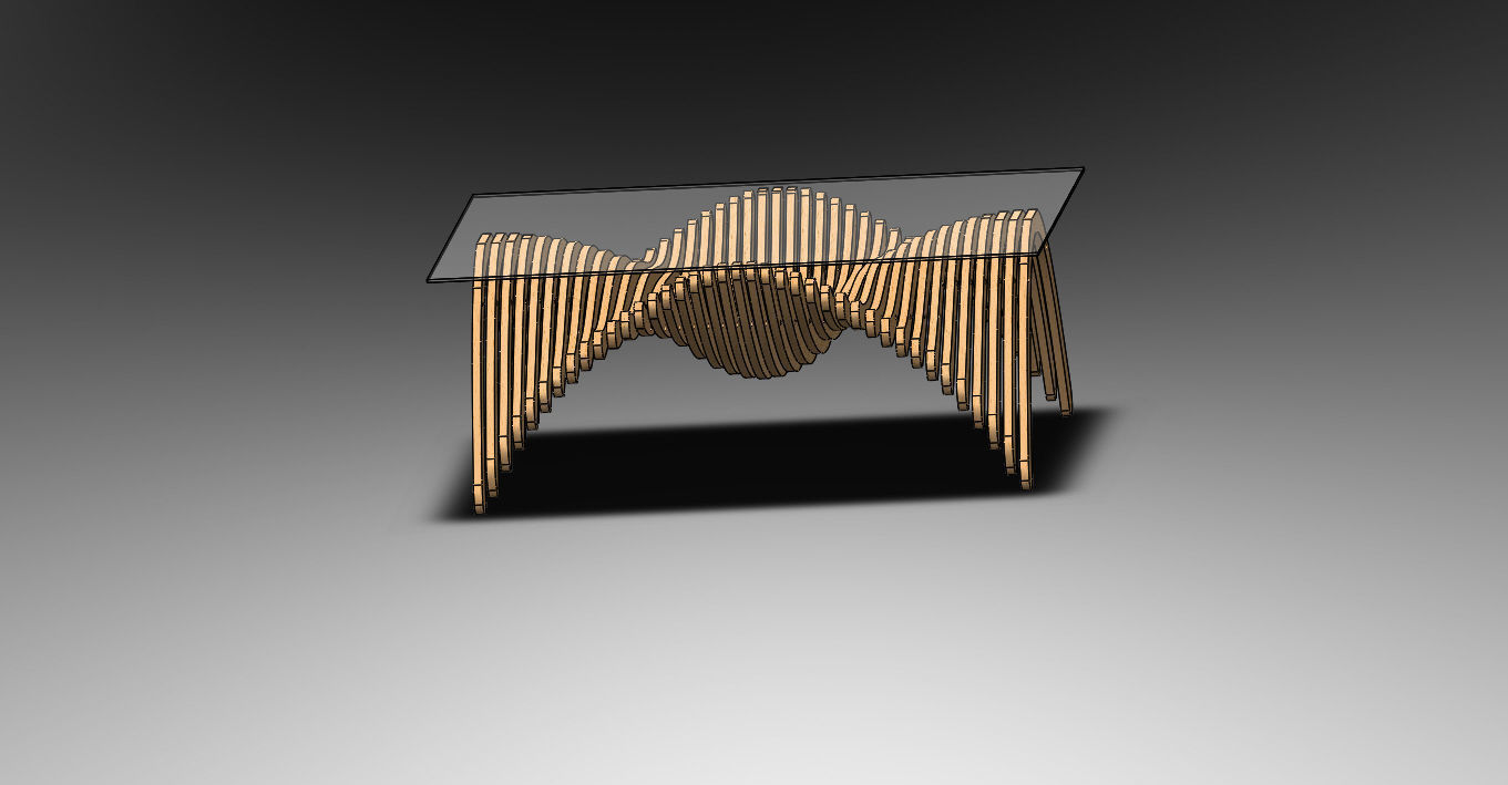 parametric design table 3D model_7