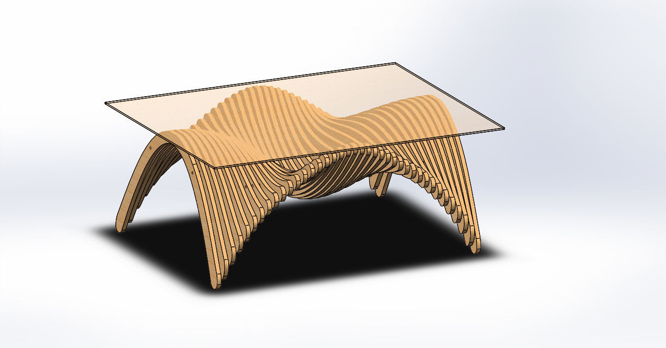 parametric design table 3D model_9