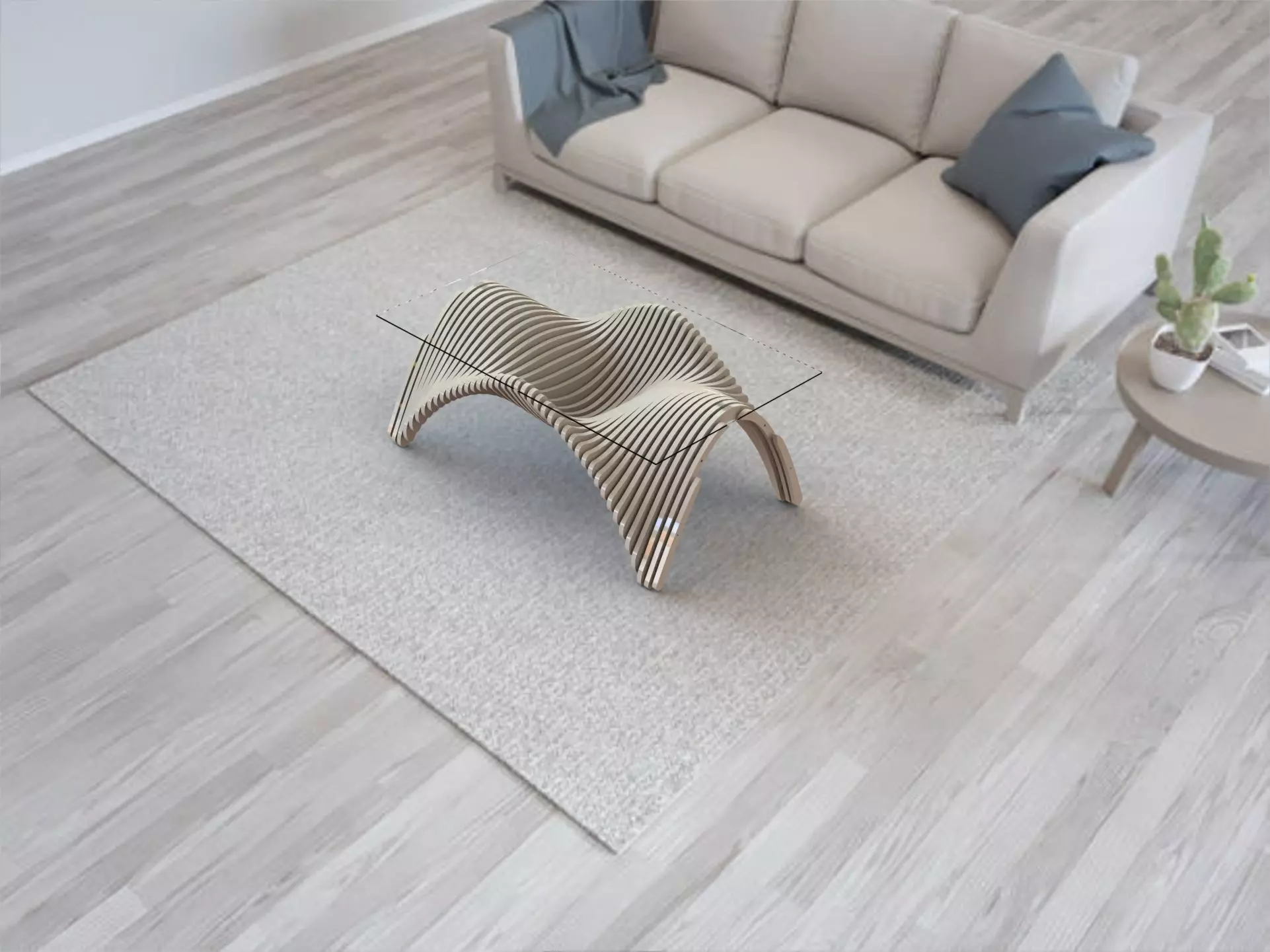 parametric design table 3D model_0