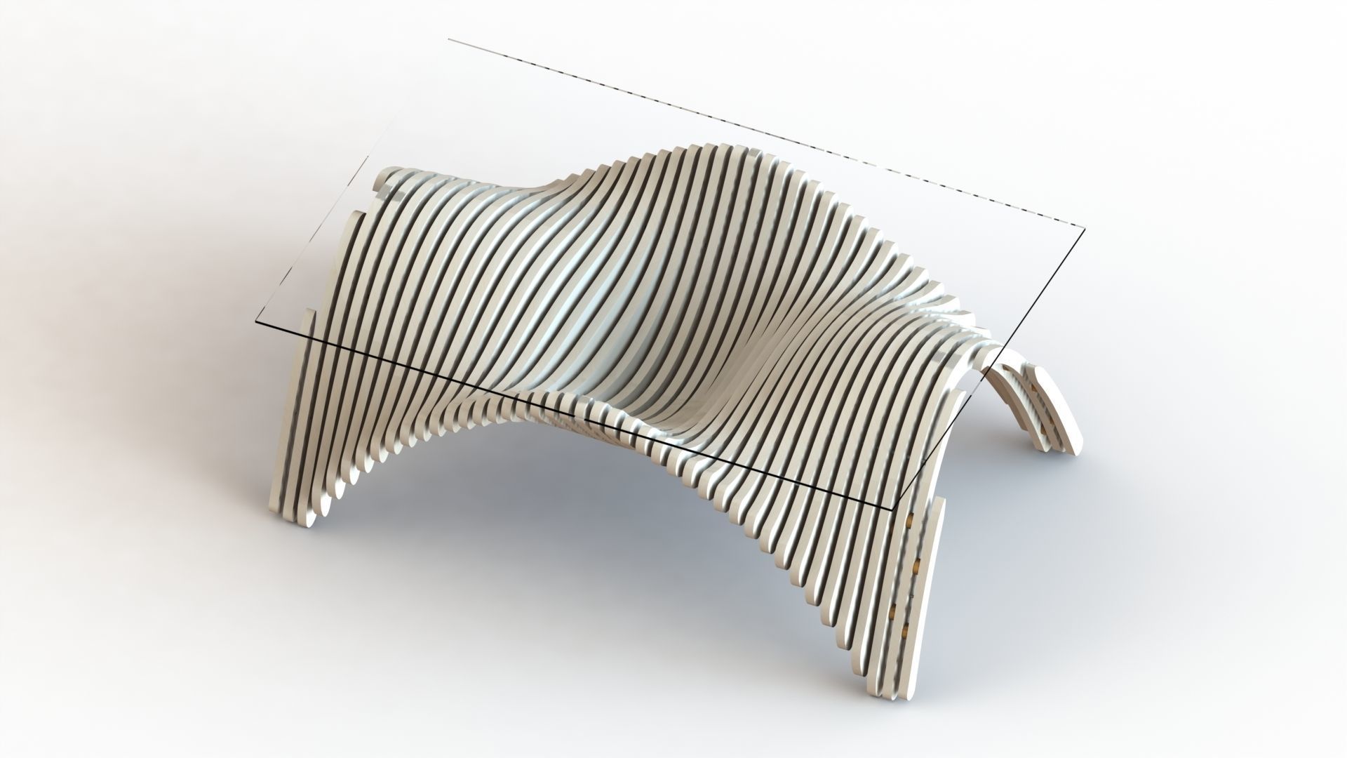 parametric design table 3D model_5