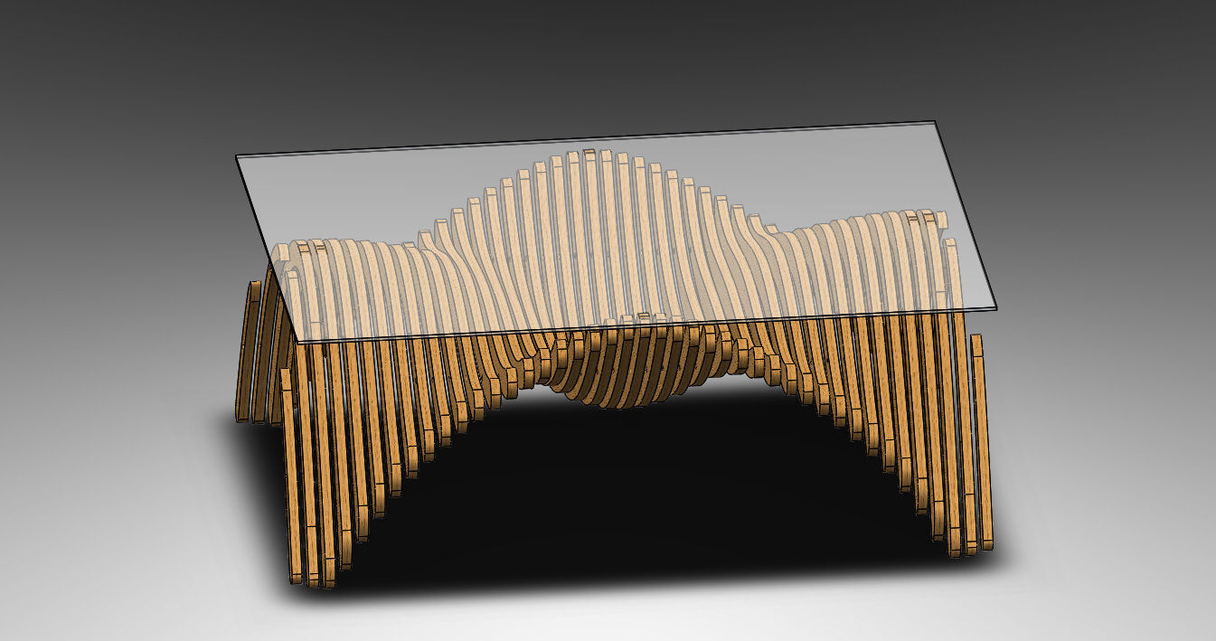 parametric design table 3D model_8