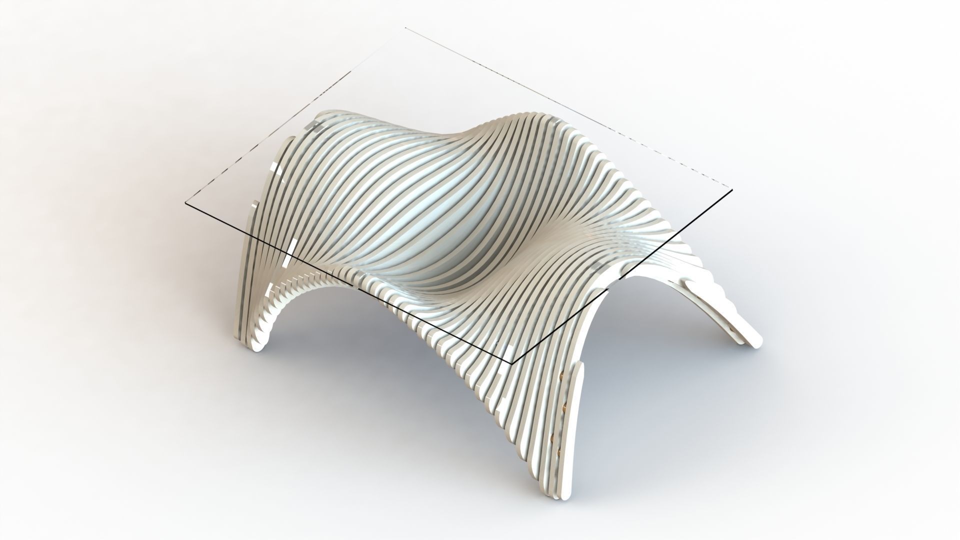 parametric design table 3D model_4