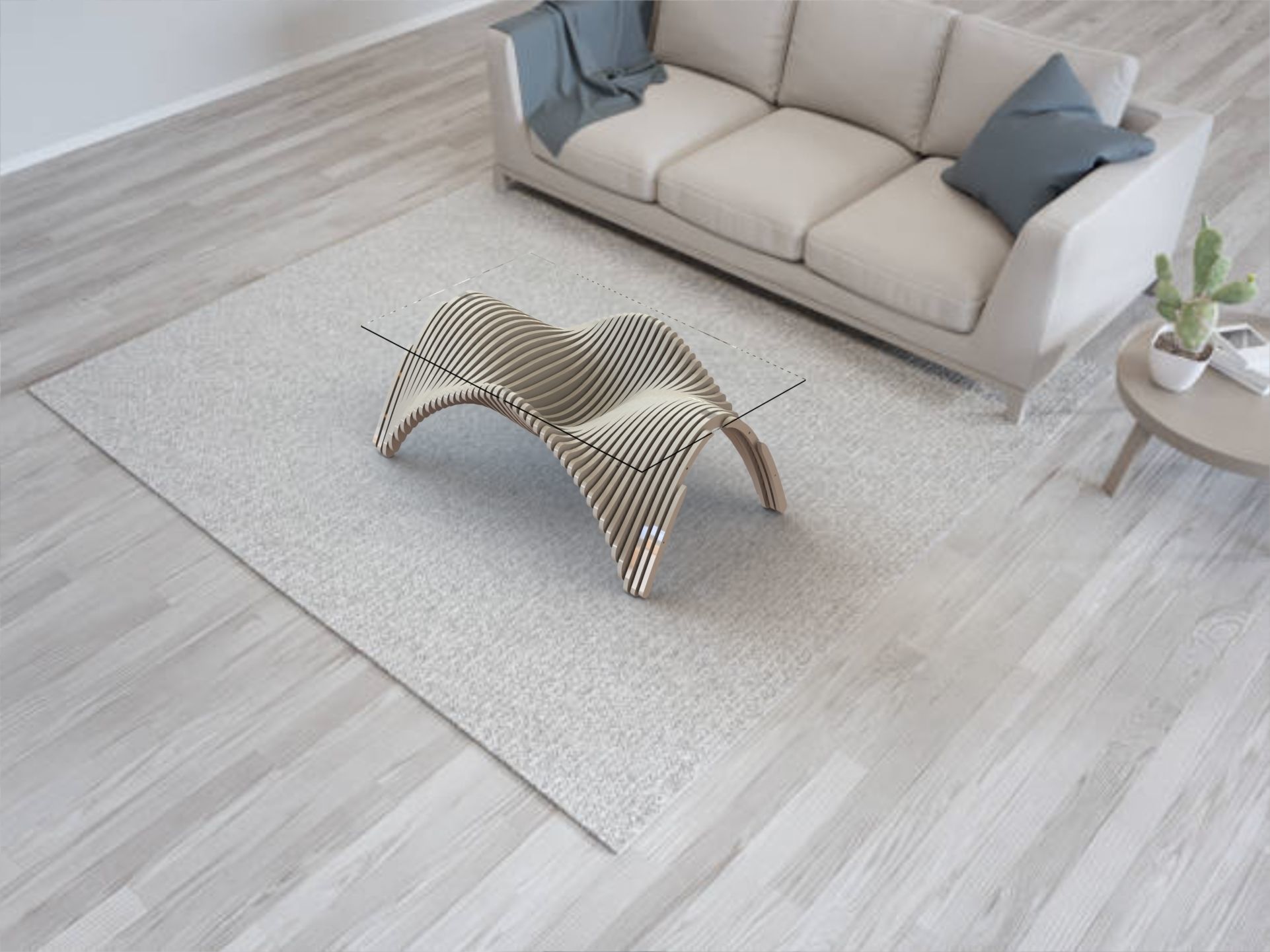 parametric design table 3D model_2