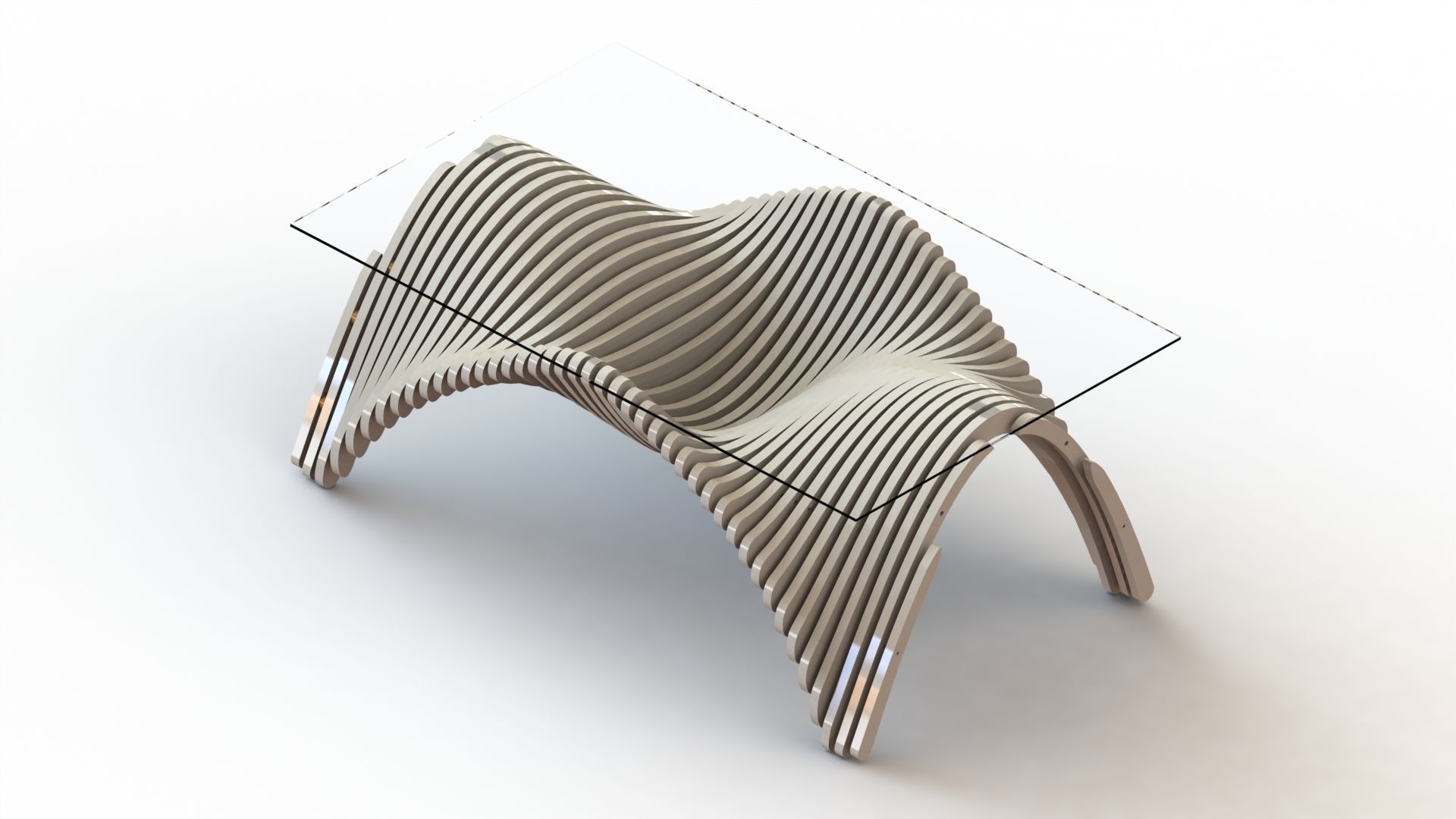 parametric design table 3D model_1