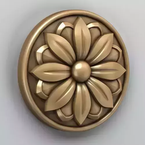 Round rosette 002 3D model