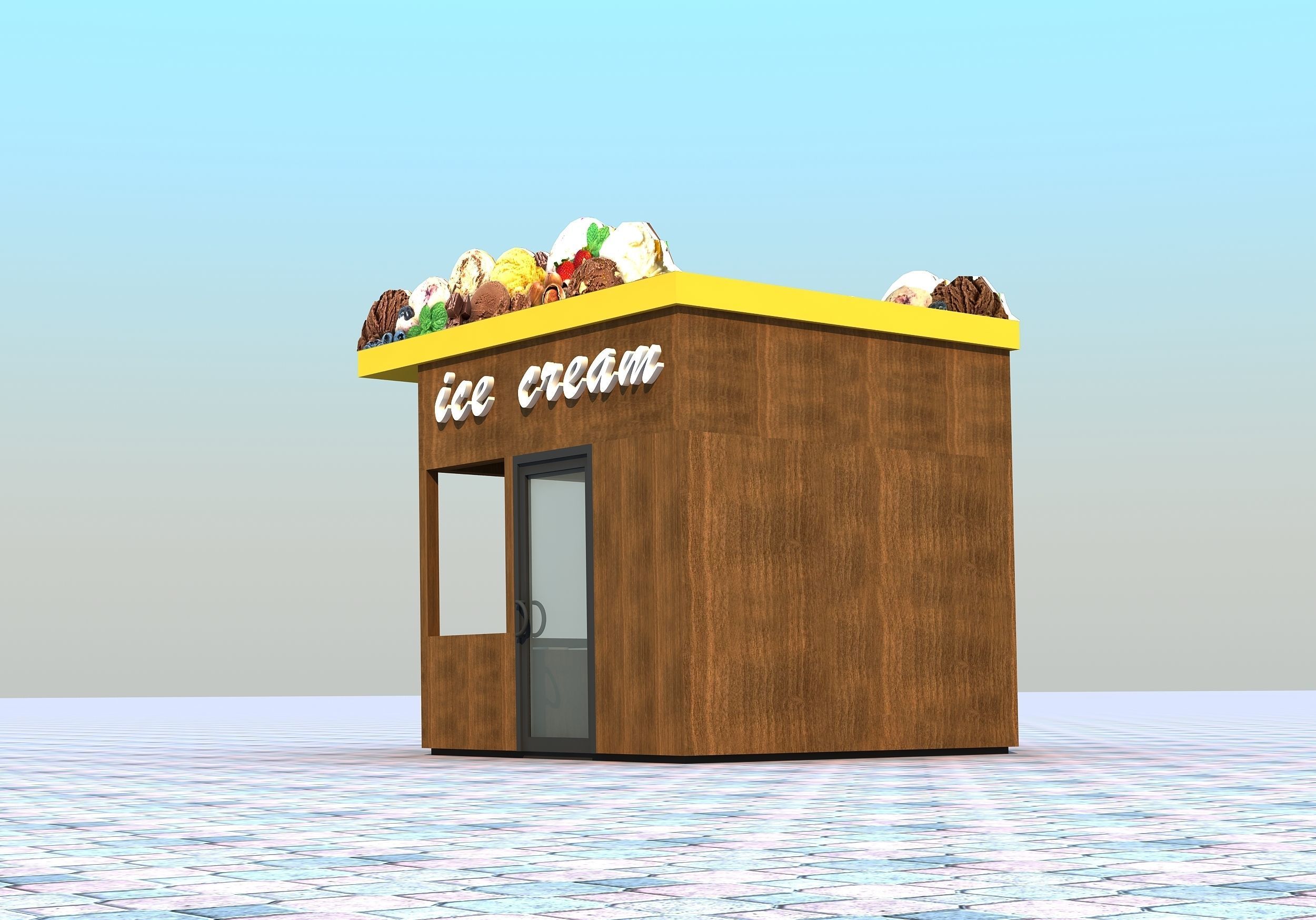 Ice Cream Shop 3D model_2
