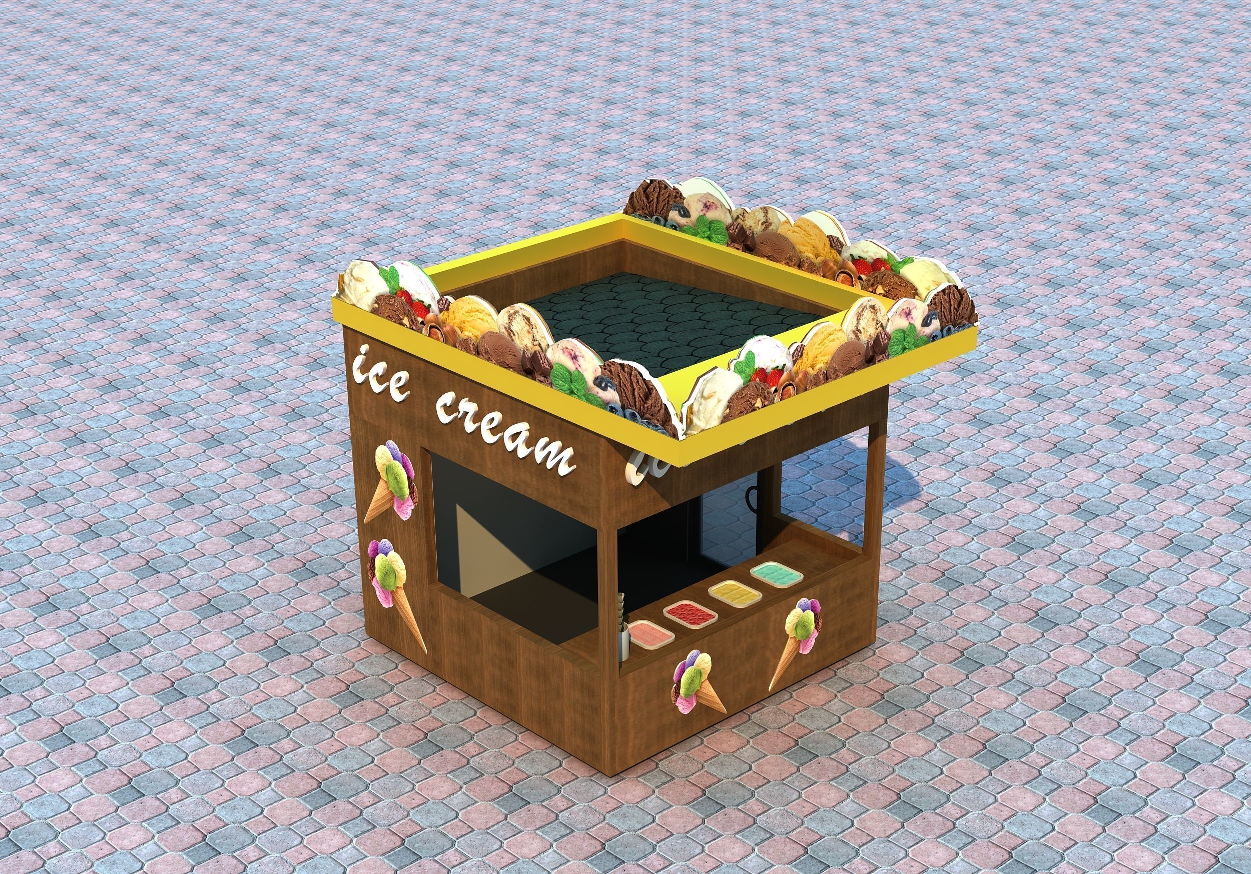 Ice Cream Shop 3D model_3