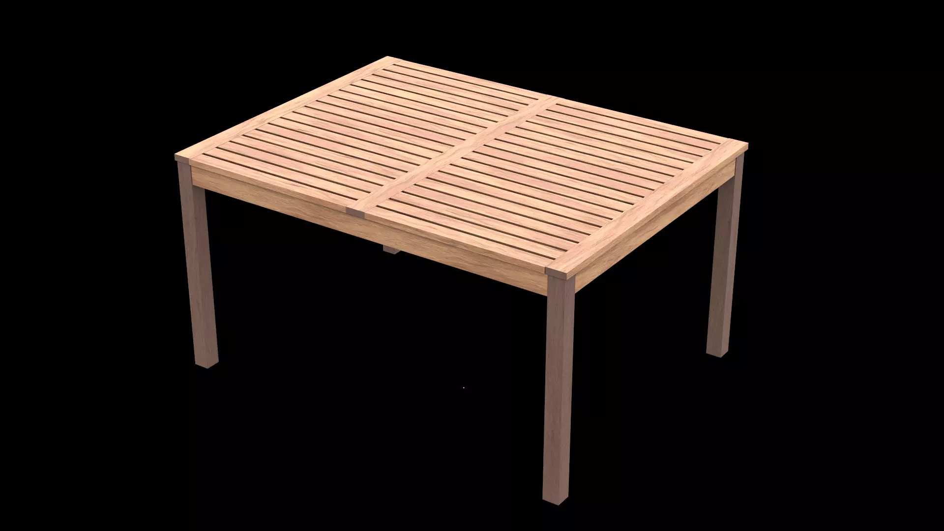 Table wooden 10 Low-poly 3D model