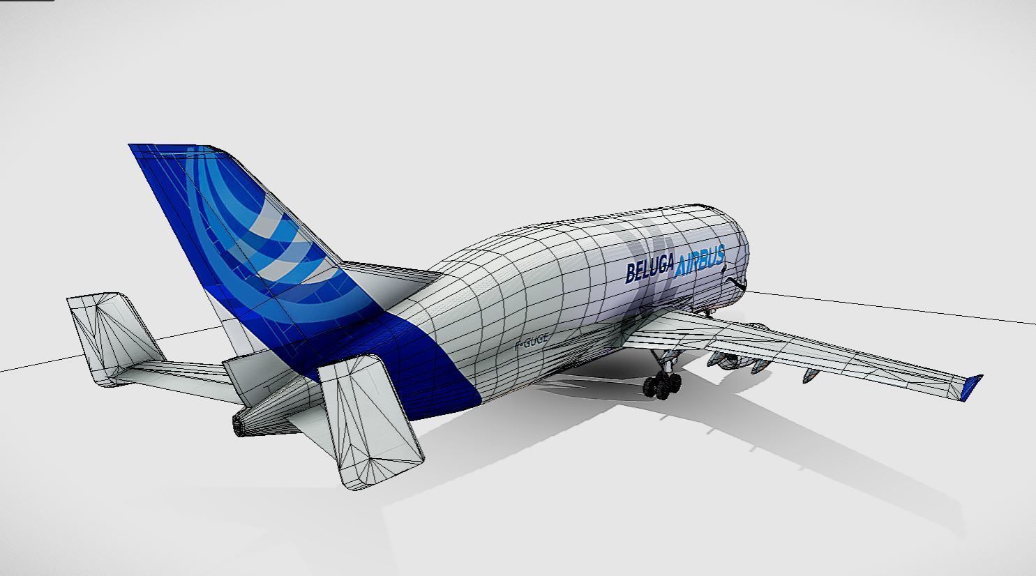 Airbus Beluga XL Low-poly 3D model_8