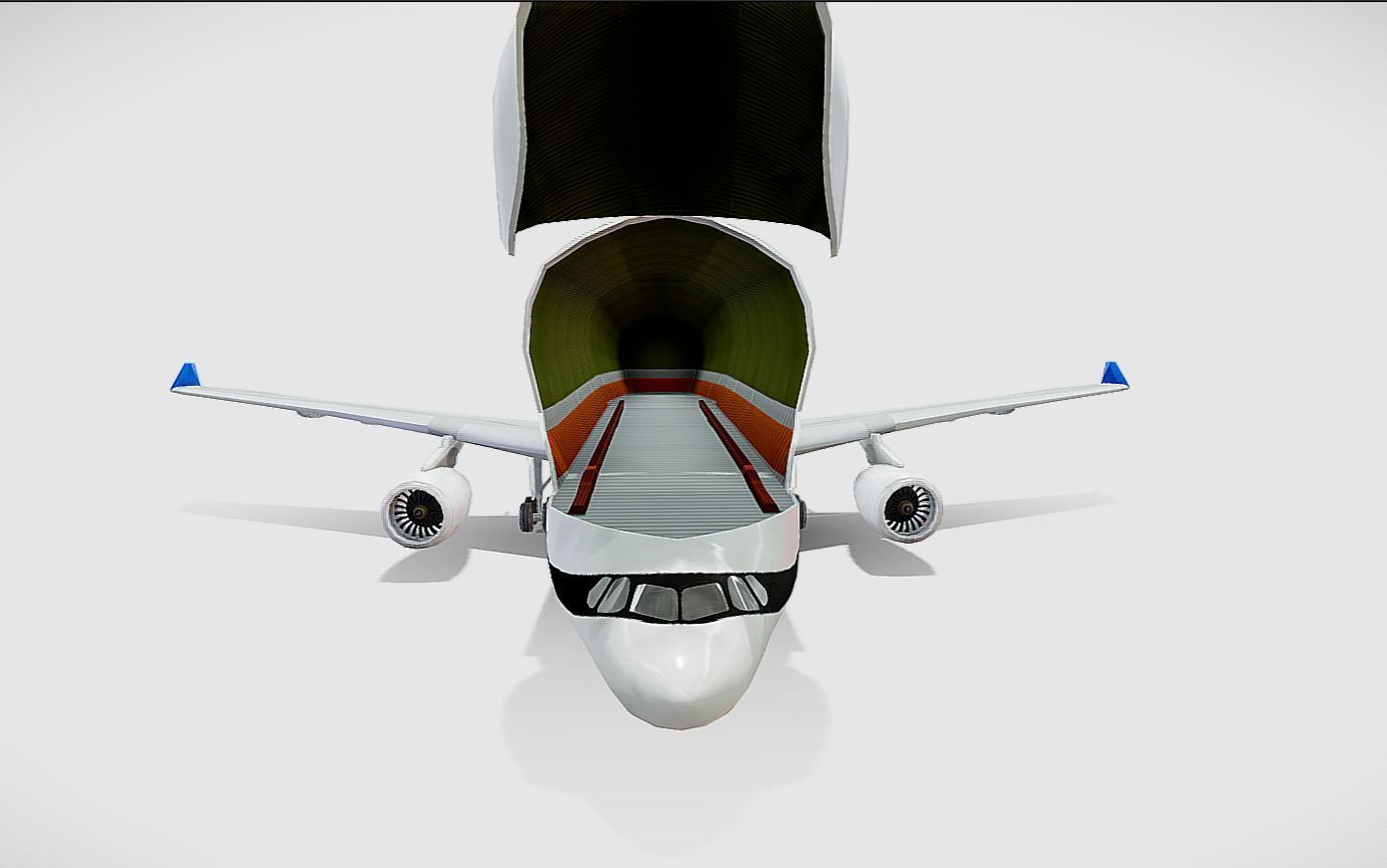 Airbus Beluga XL Low-poly 3D model_4