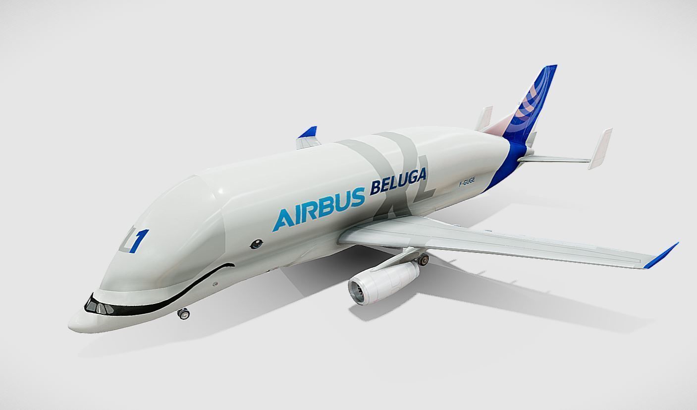 Airbus Beluga XL Low-poly 3D model_5