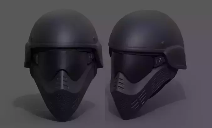 Helmet scifi military combat 3d futuristic plastic 
