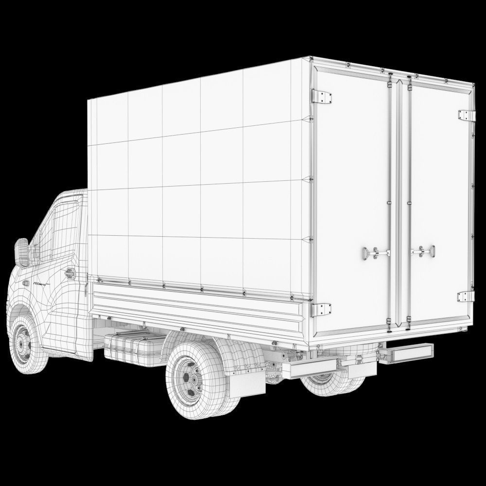 Gazelle Next lorry lowpoly Low-poly 3D model_11