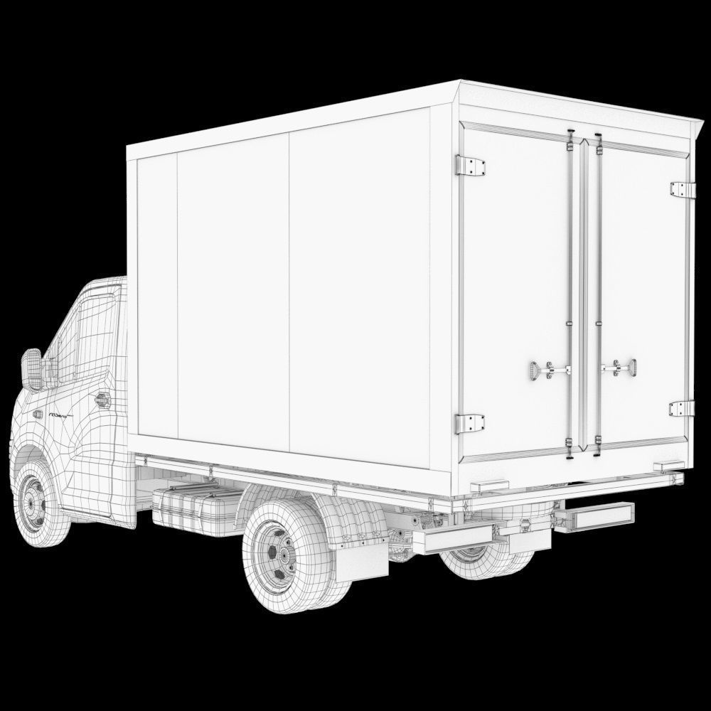 Gazelle Next lorry lowpoly Low-poly 3D model_10