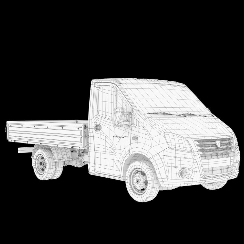 Gazelle Next lorry lowpoly Low-poly 3D model_9