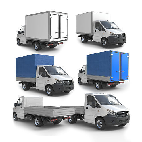 Gazelle Next lorry lowpoly Low-poly 3D model