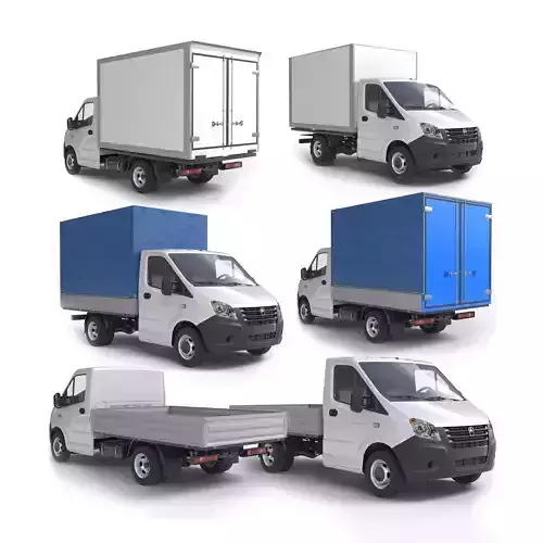 Gazelle Next lorry lowpoly Low-poly 3D model