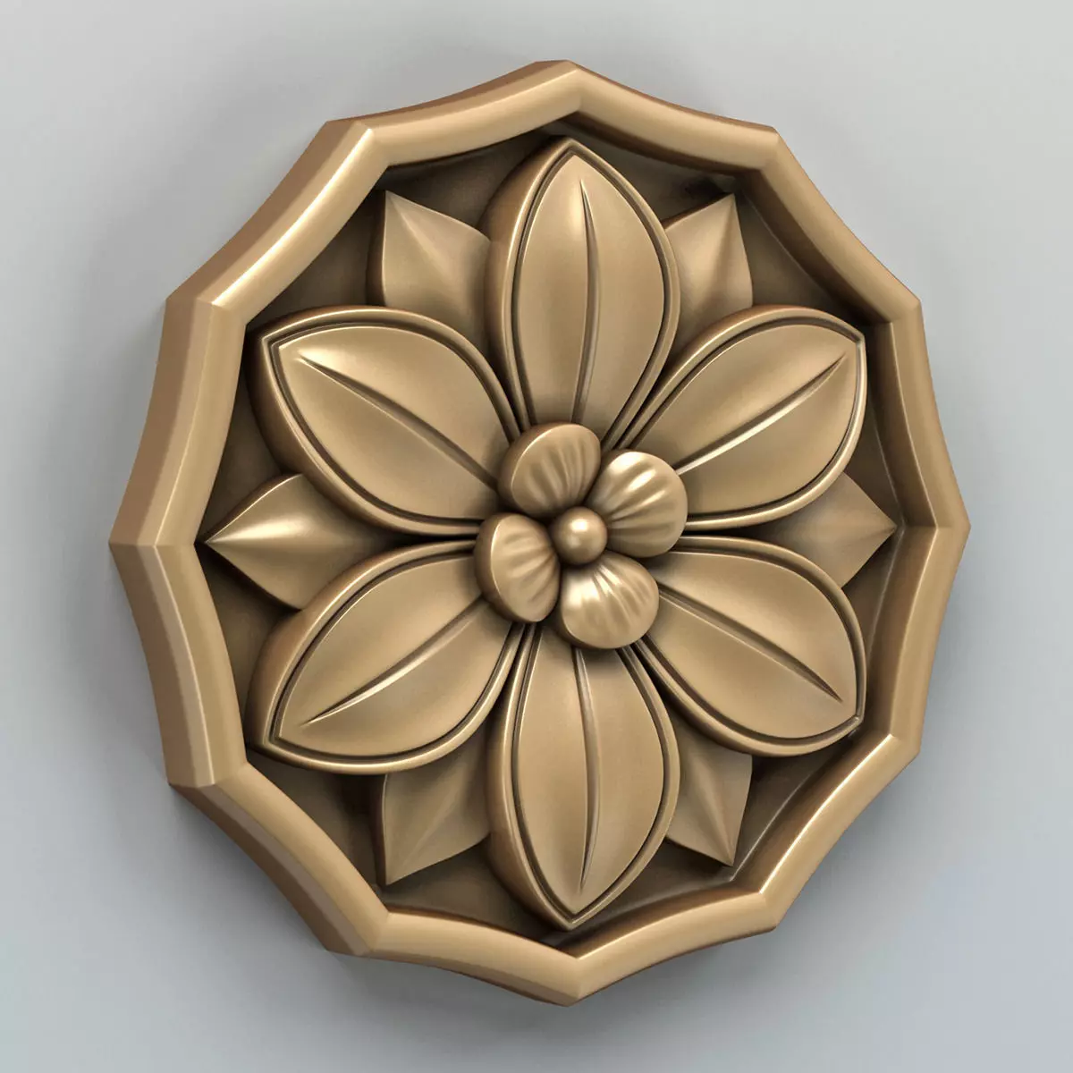 Round rosette 006 3D model_0