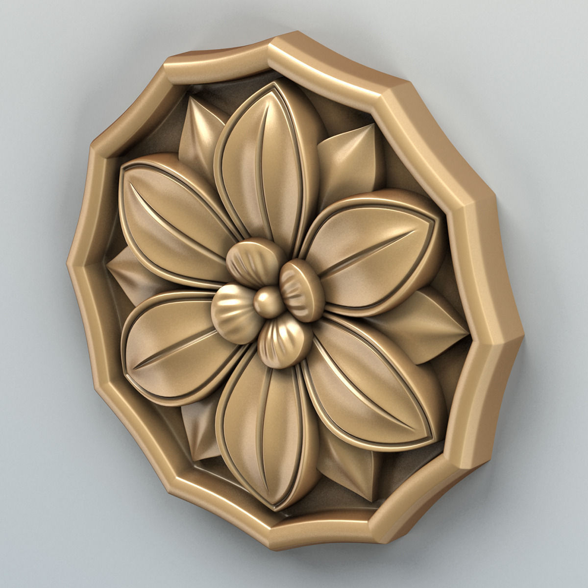 Round rosette 006 3D model_2