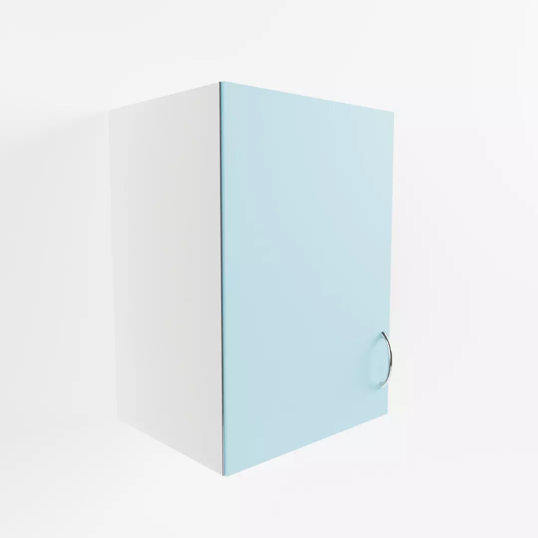 Small Vintage Kitchen Wall Cabinet 3D model_0