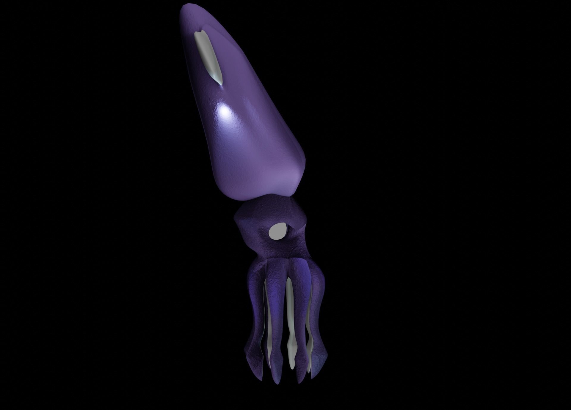 LowPoly Small Squid Low-poly 3D model_10