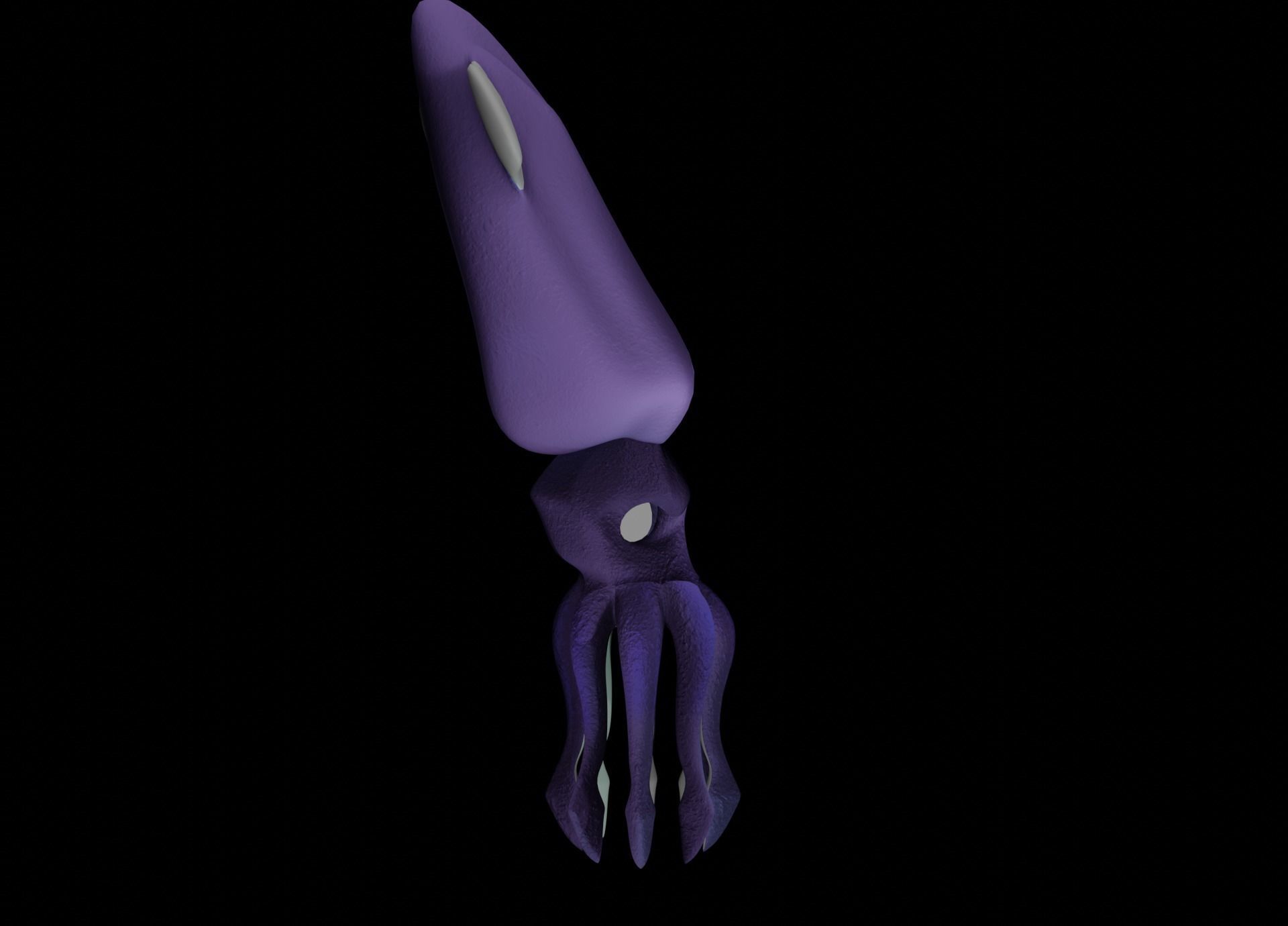 LowPoly Small Squid Low-poly 3D model_11