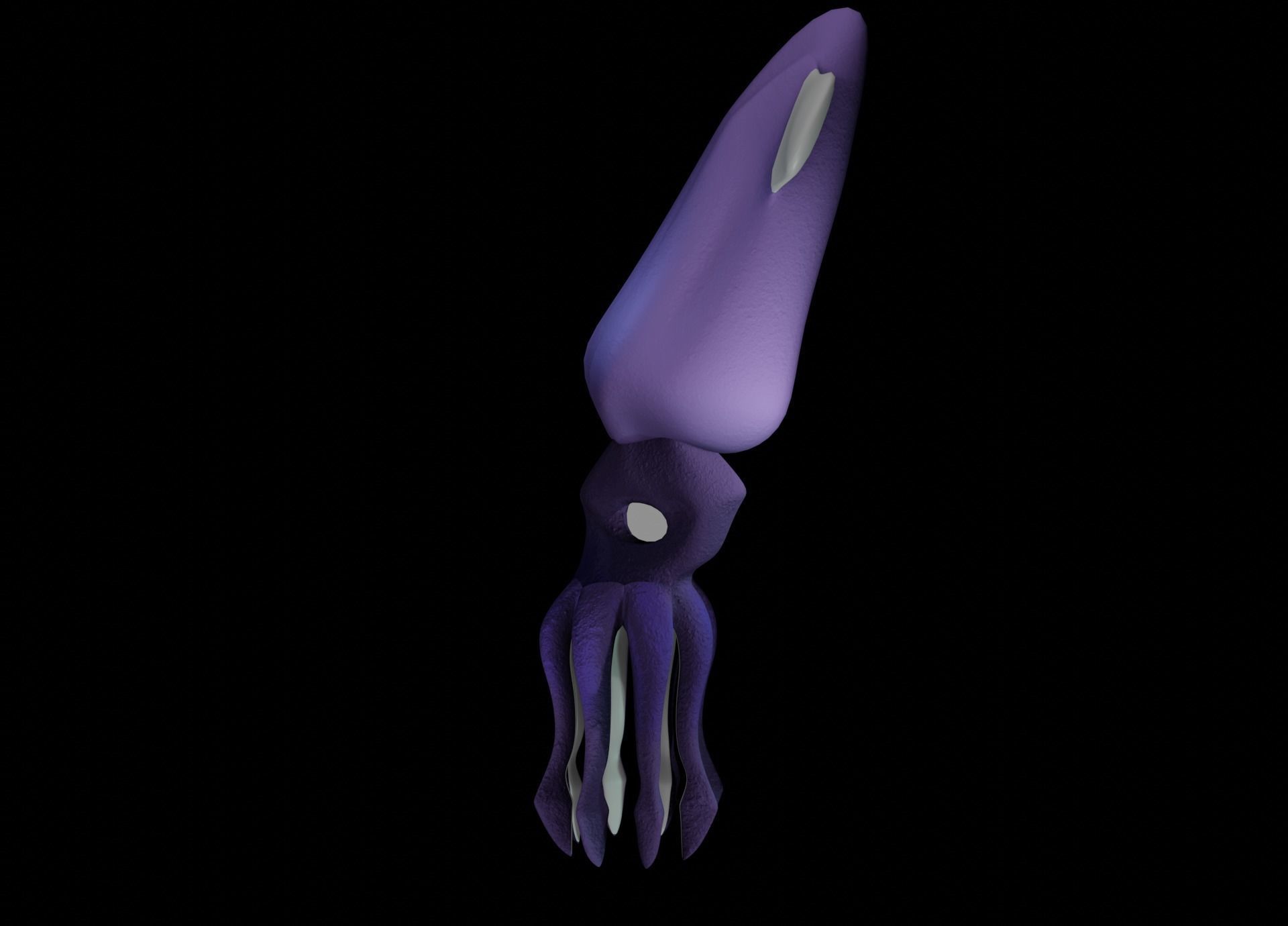 LowPoly Small Squid Low-poly 3D model_22