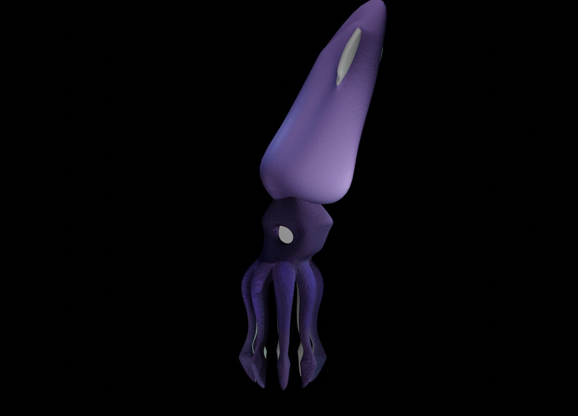 LowPoly Small Squid Low-poly 3D model_21