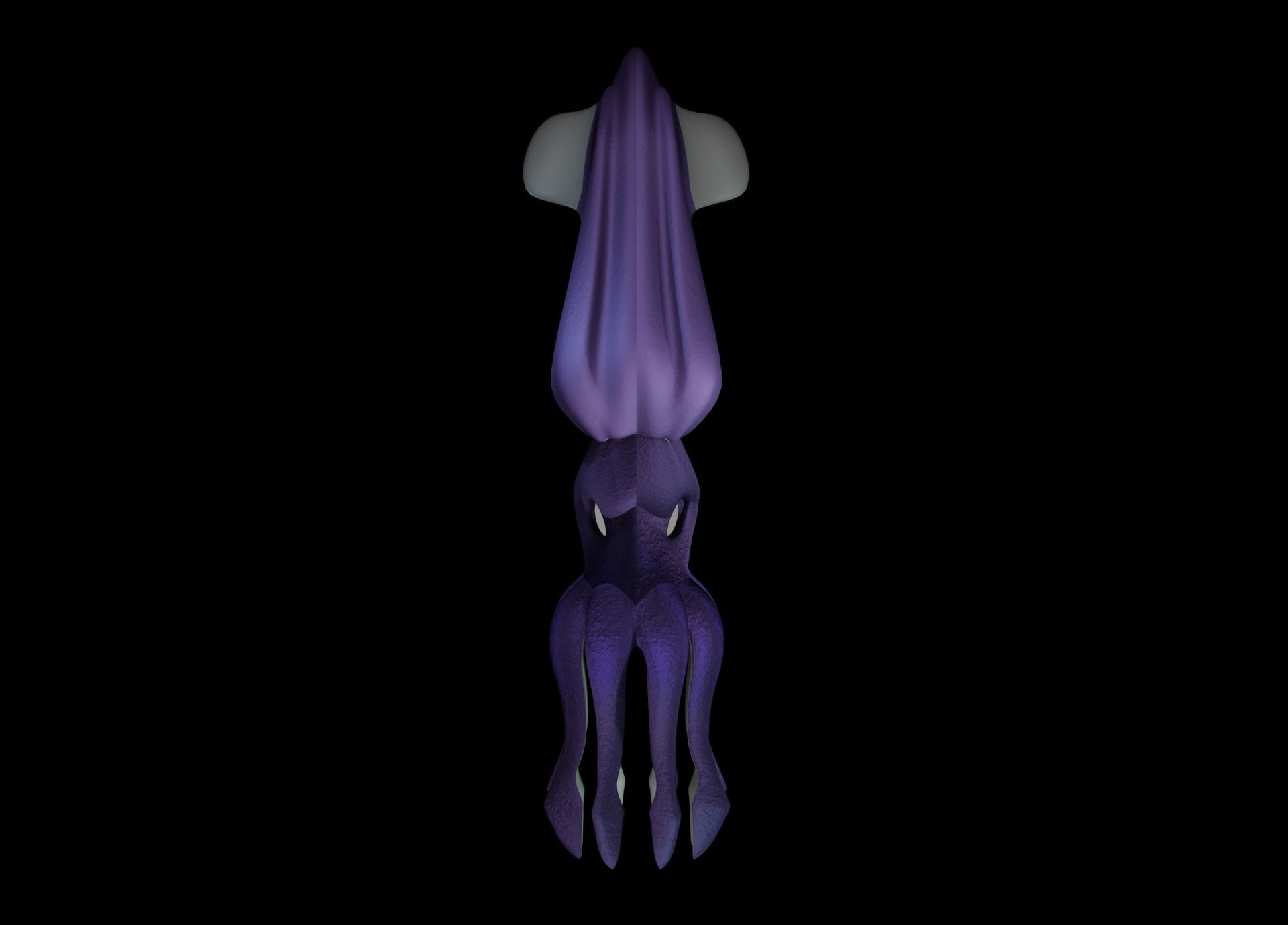 LowPoly Small Squid Low-poly 3D model_3