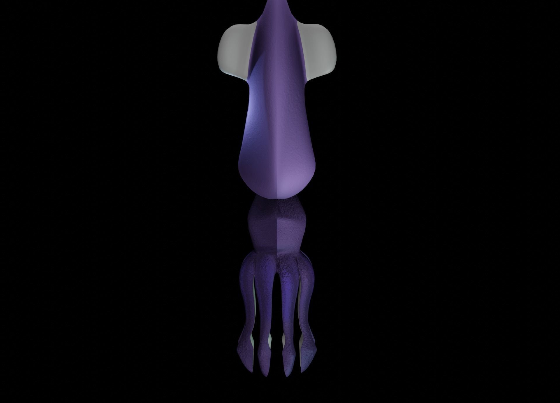 LowPoly Small Squid Low-poly 3D model_16