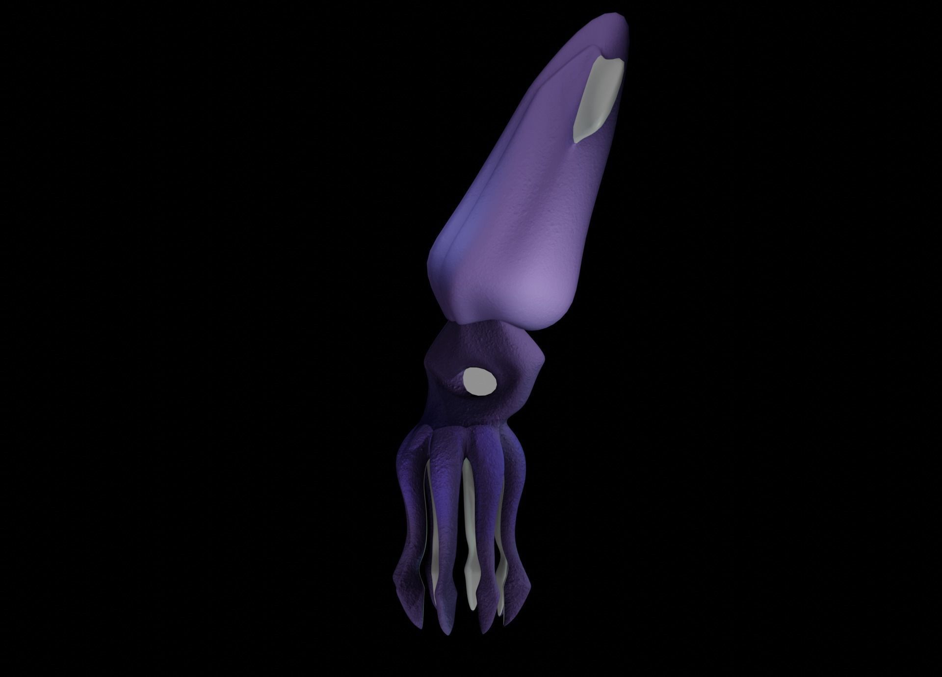 LowPoly Small Squid Low-poly 3D model_23