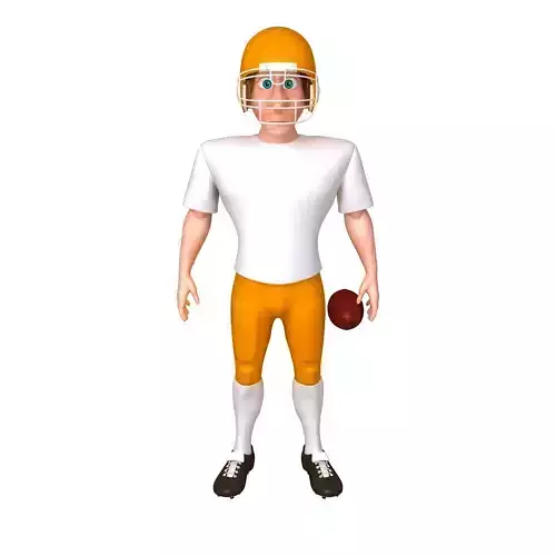 American Football Player Cartoon