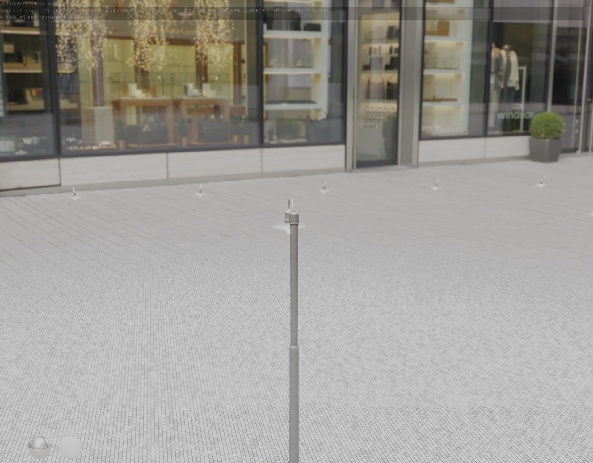 Street Light -7- Basic Version -1 Lamp- Low-poly 3D model_83