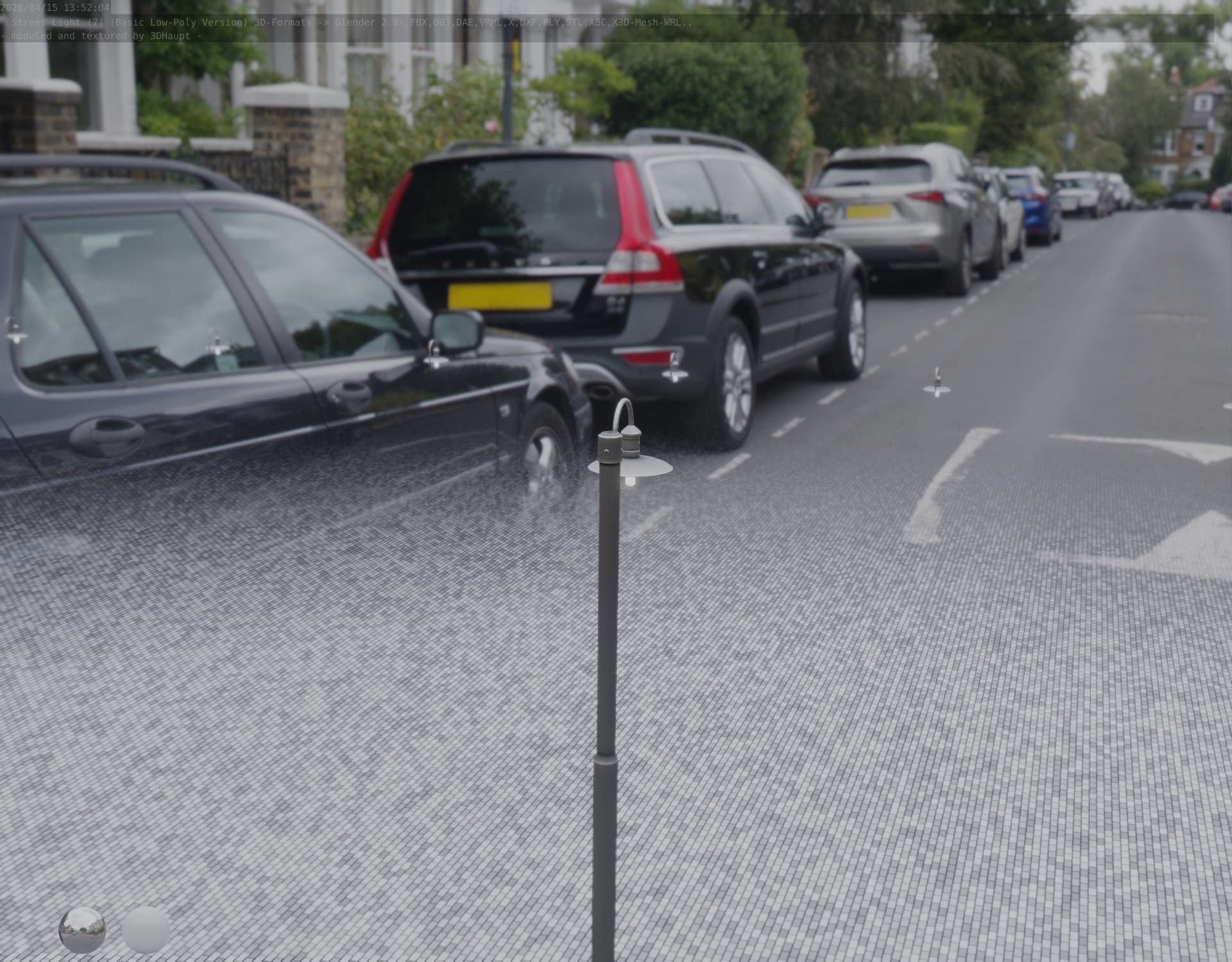 Street Light -7- Basic Version -1 Lamp- Low-poly 3D model_87