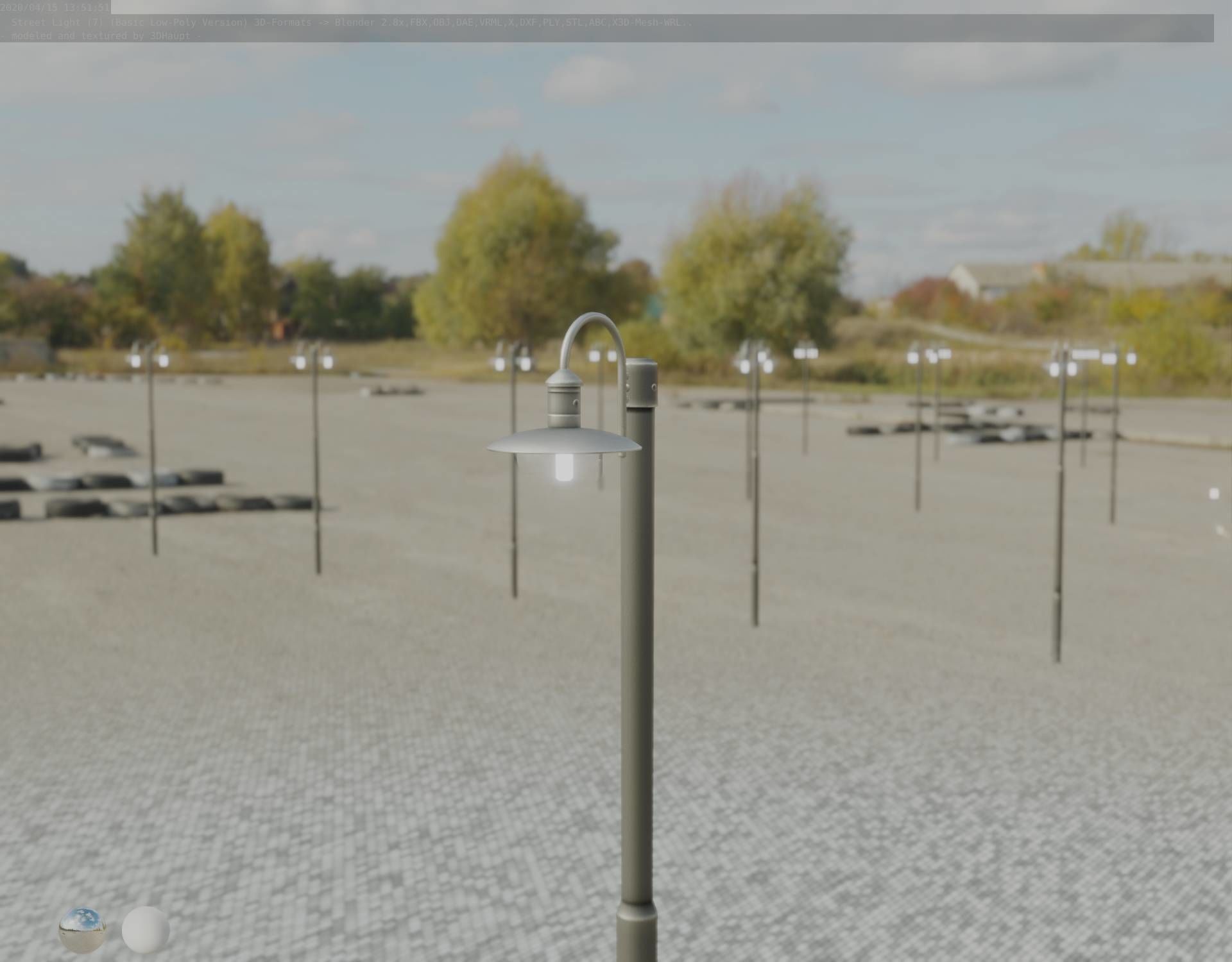 Street Light -7- Basic Version -1 Lamp- Low-poly 3D model_61