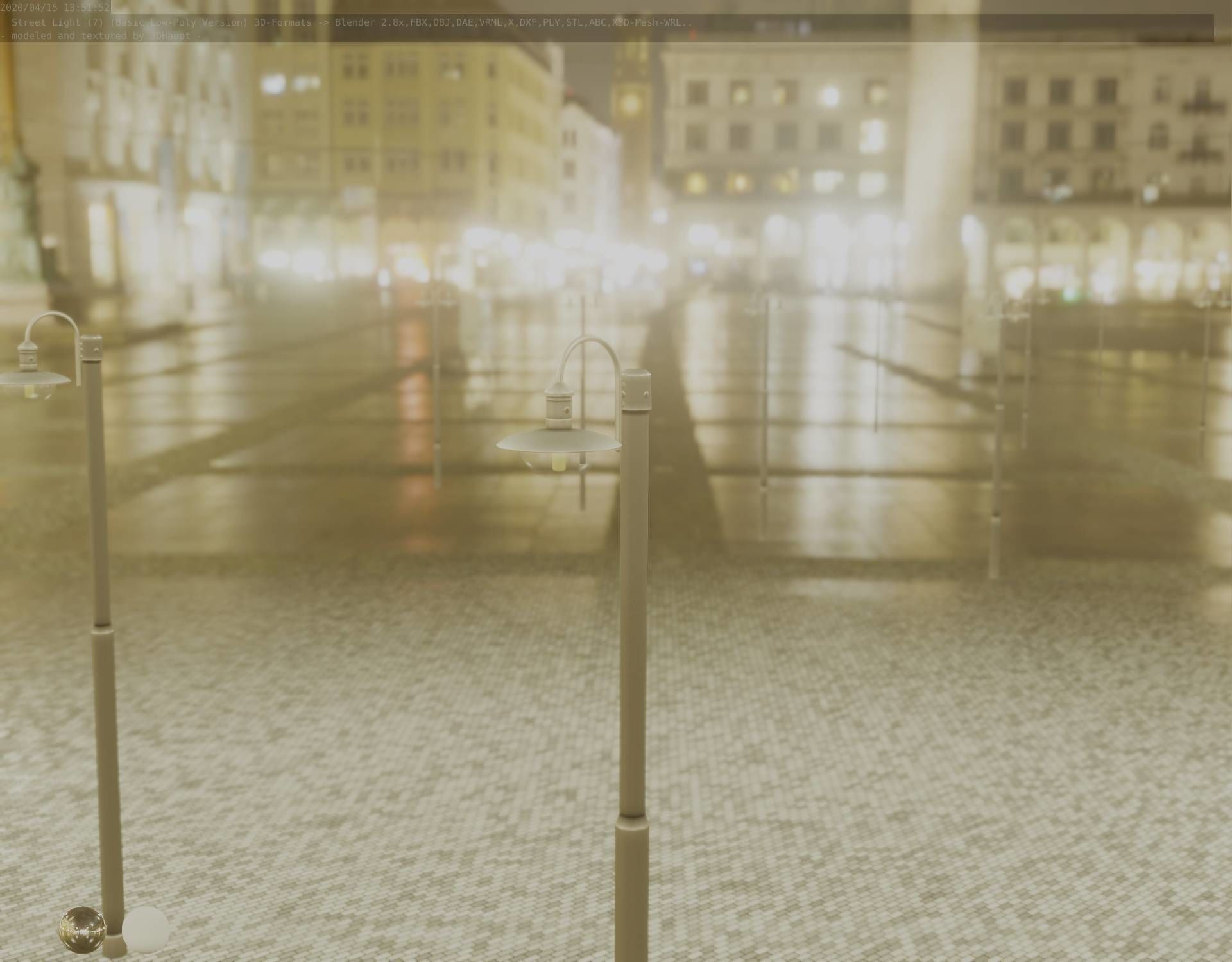 Street Light -7- Basic Version -1 Lamp- Low-poly 3D model_63