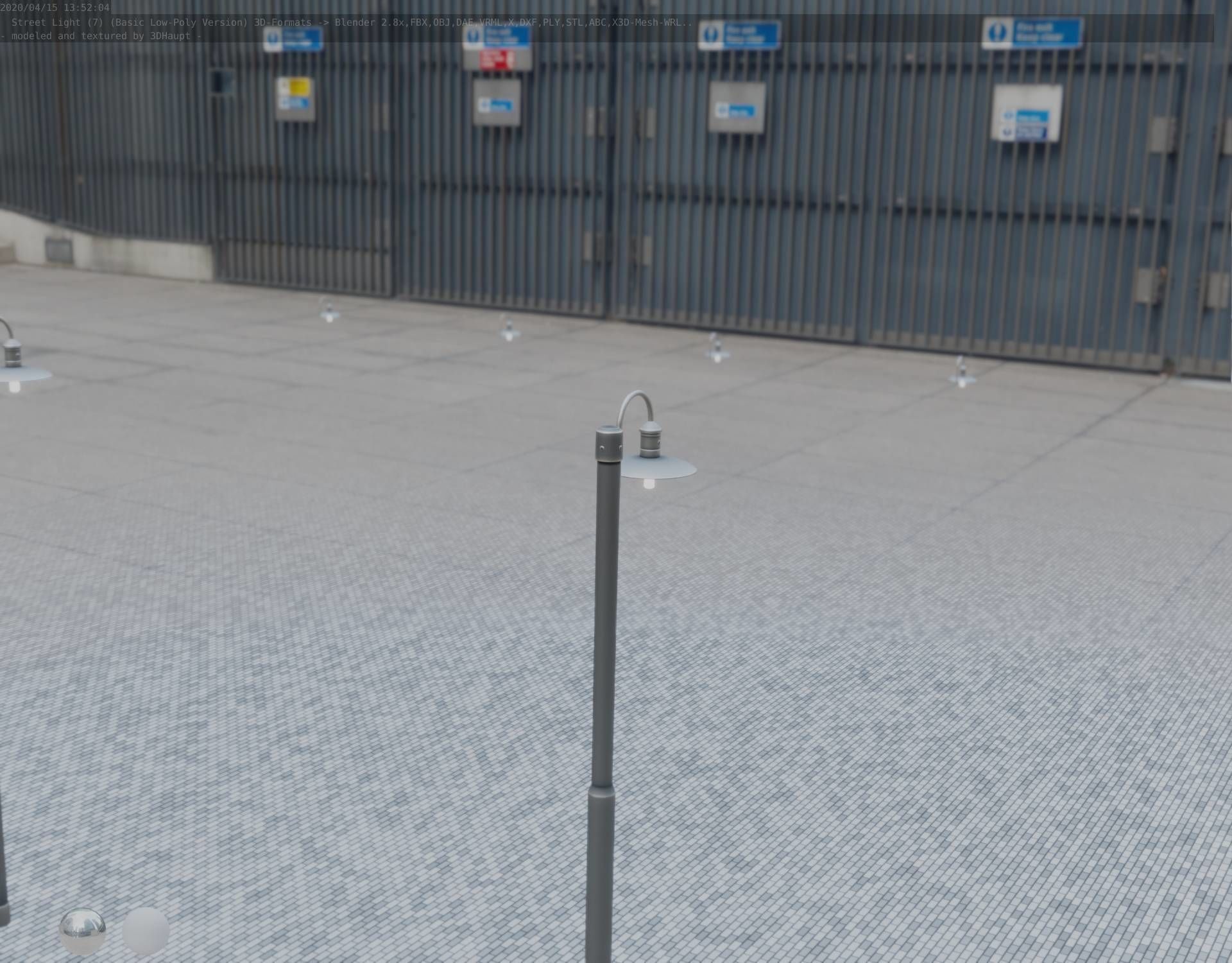 Street Light -7- Basic Version -1 Lamp- Low-poly 3D model_89