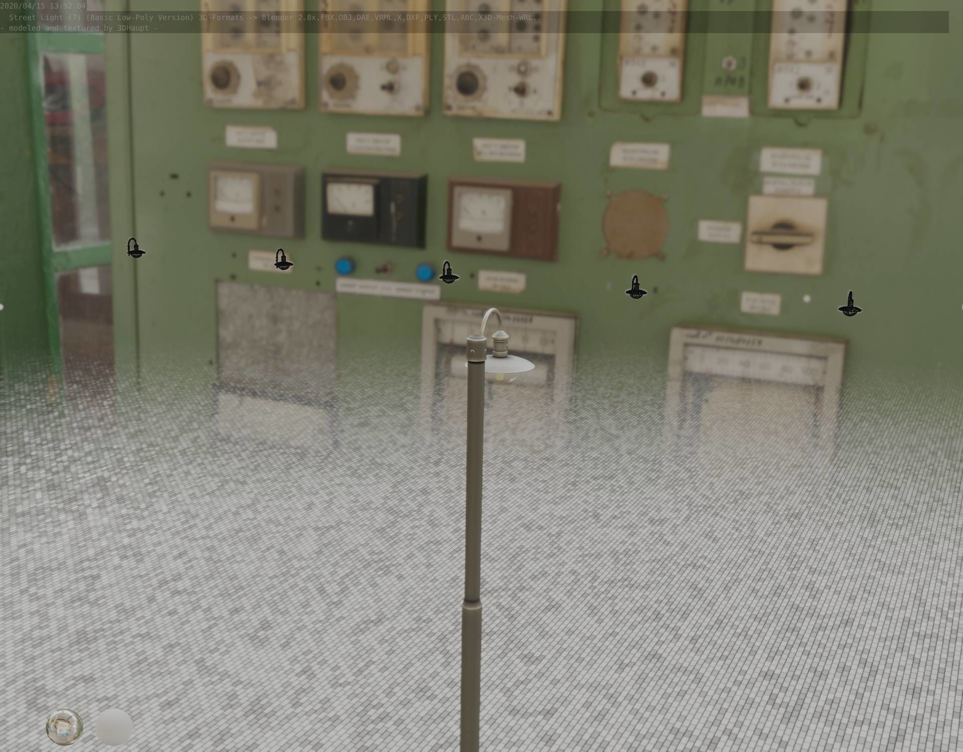 Street Light -7- Basic Version -1 Lamp- Low-poly 3D model_88