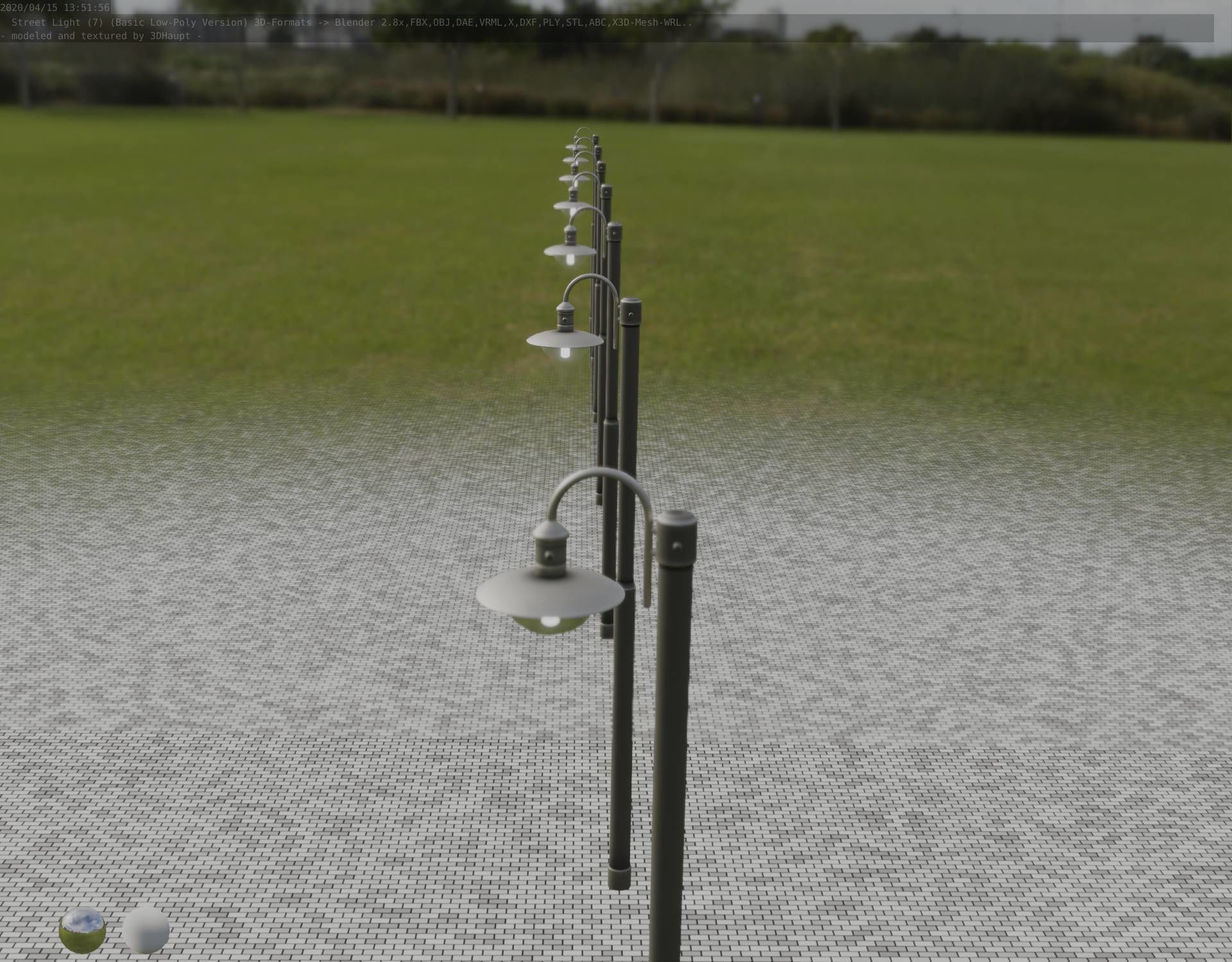 Street Light -7- Basic Version -1 Lamp- Low-poly 3D model_70