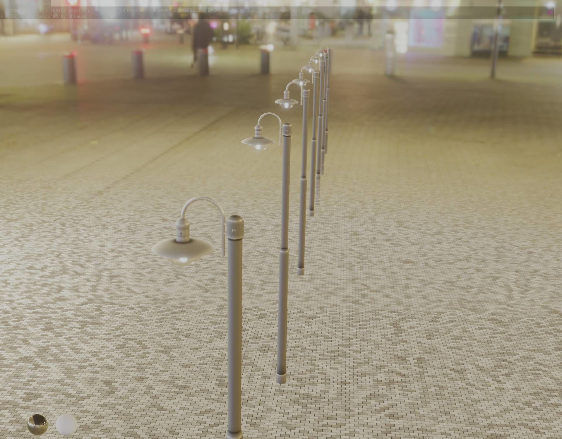 Street Light -7- Basic Version -1 Lamp- Low-poly 3D model_71