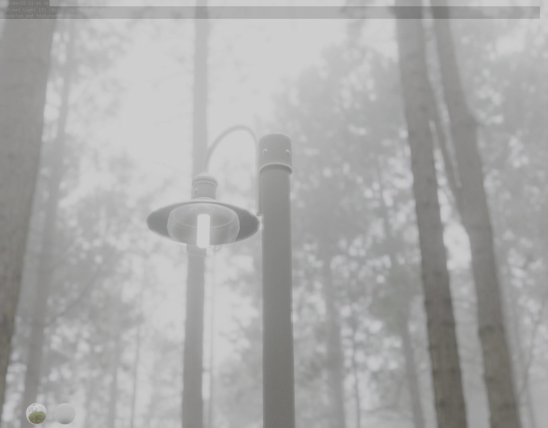 Street Light -7- Basic Version -1 Lamp- Low-poly 3D model_18