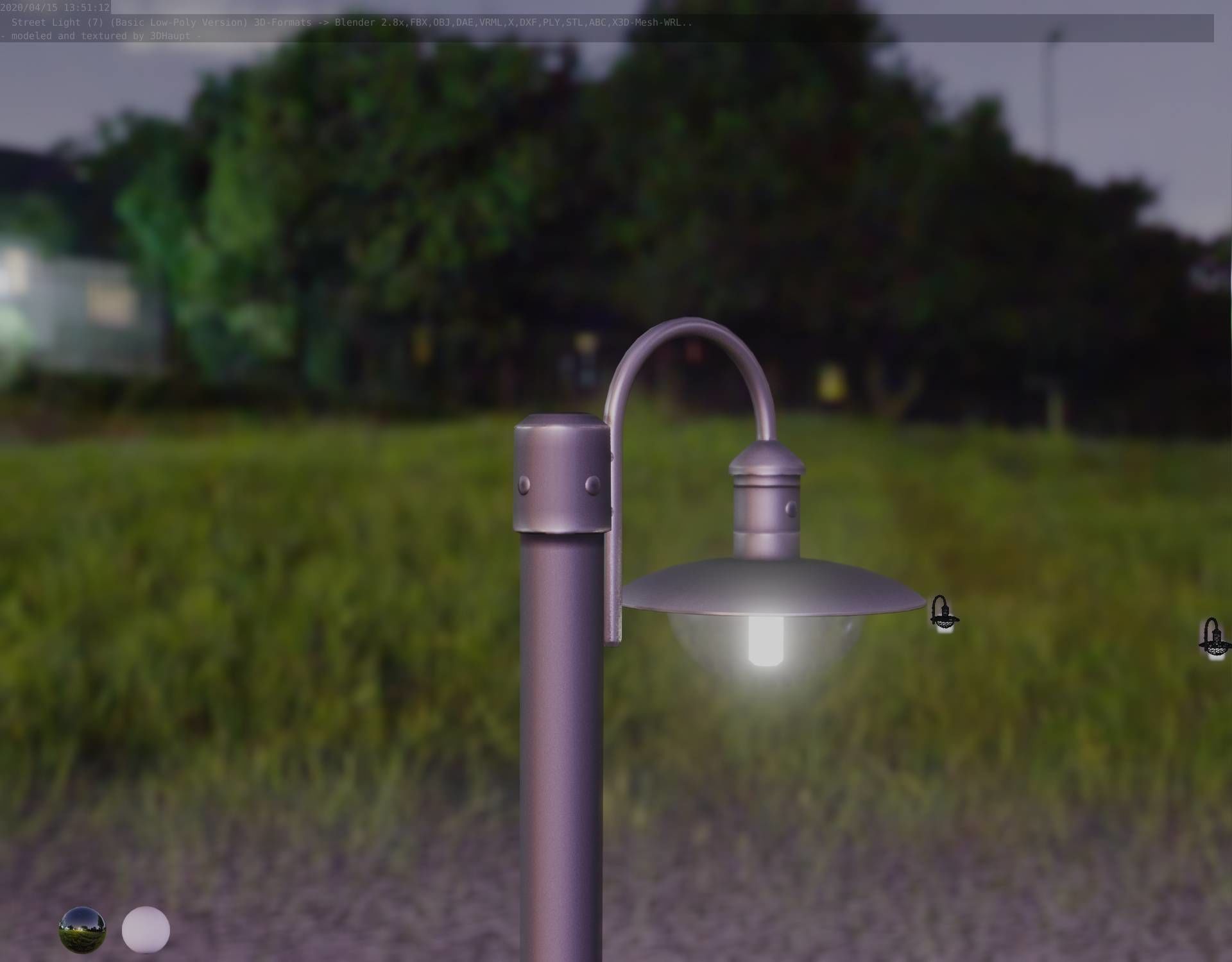 Street Light -7- Basic Version -1 Lamp- Low-poly 3D model_34