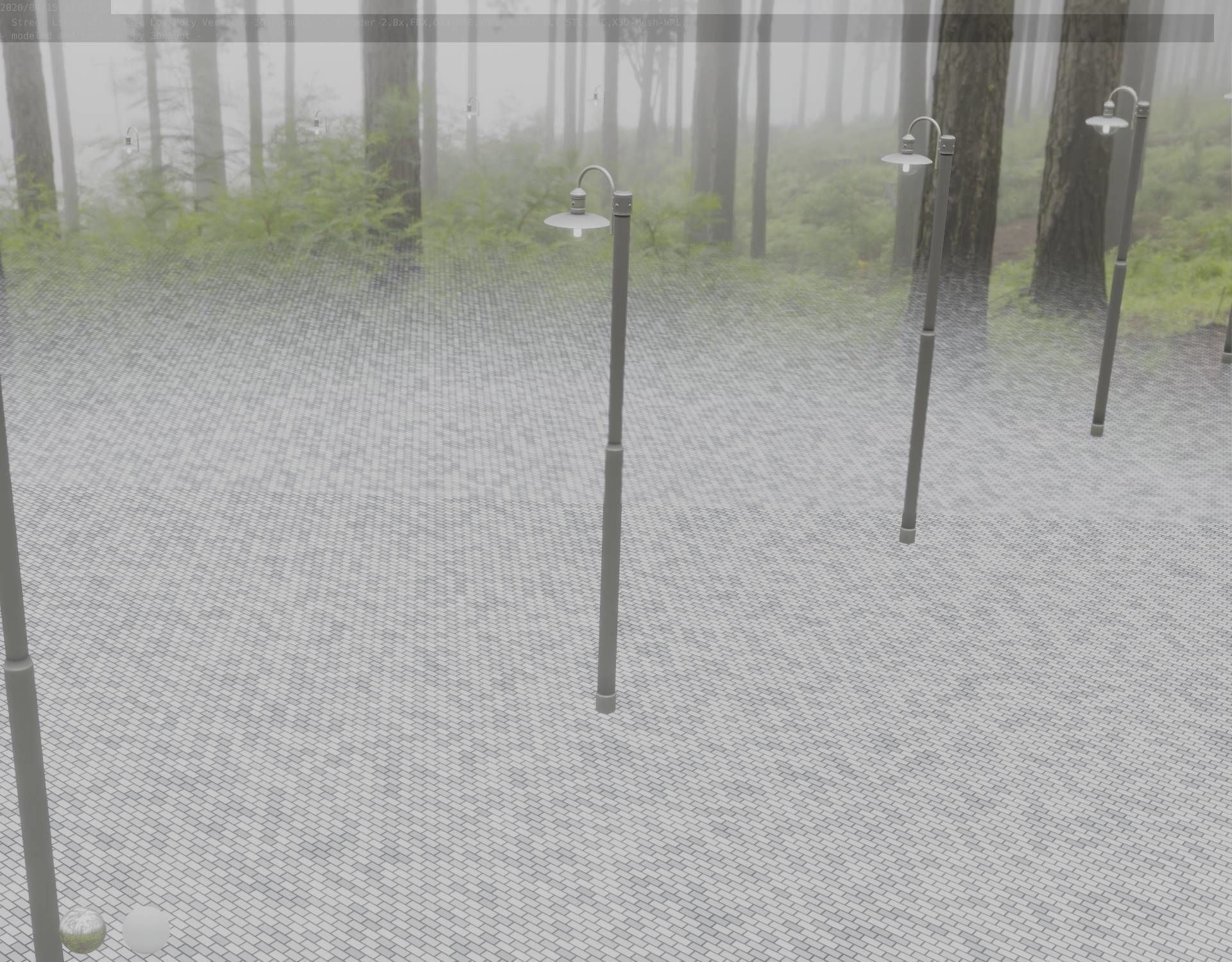 Street Light -7- Basic Version -1 Lamp- Low-poly 3D model_76