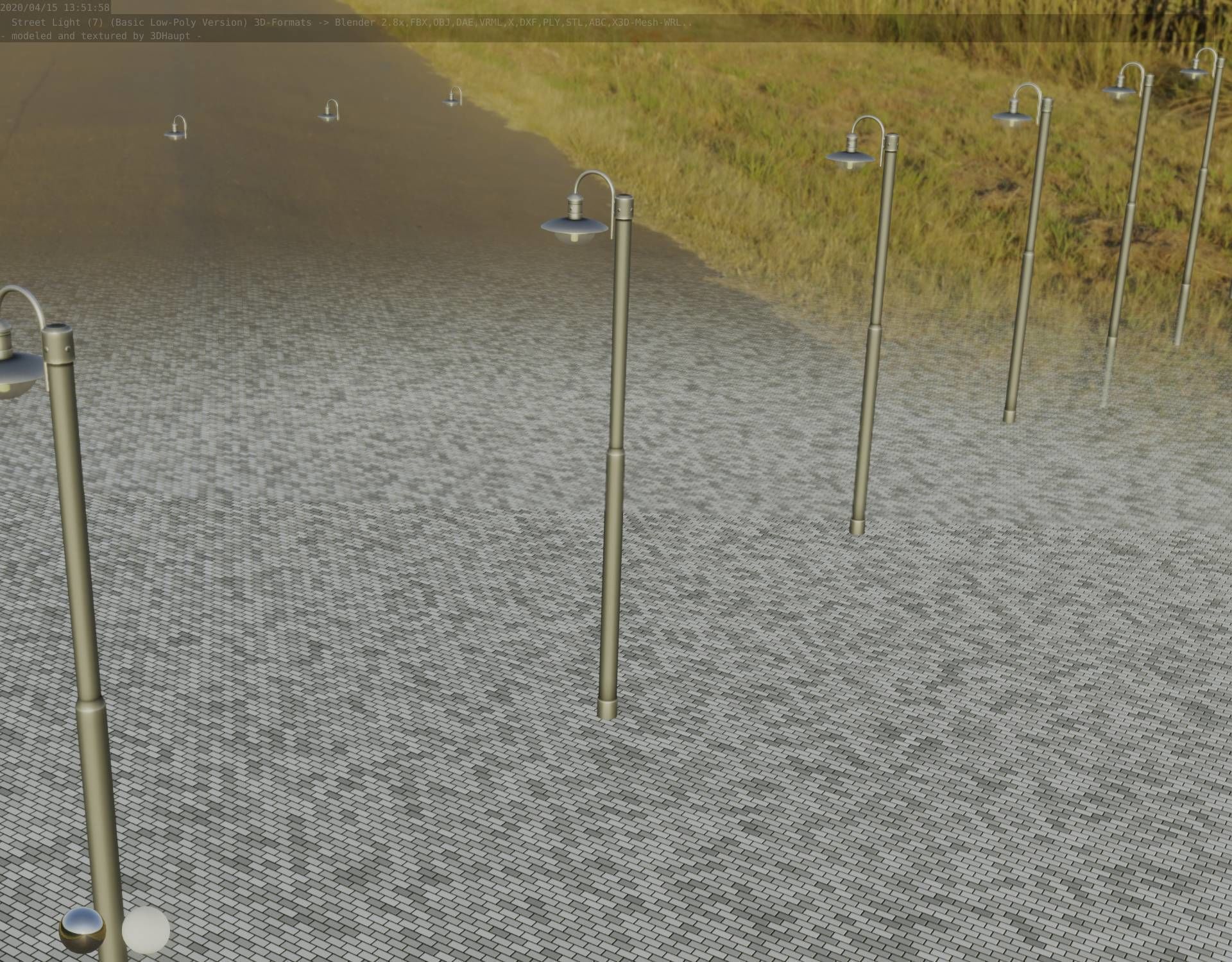 Street Light -7- Basic Version -1 Lamp- Low-poly 3D model_75